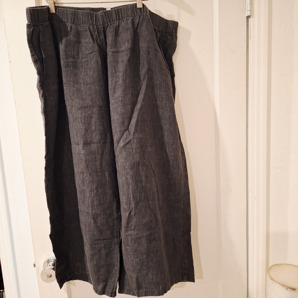 Eileen Fisher Charcoal Wide Leg Pants